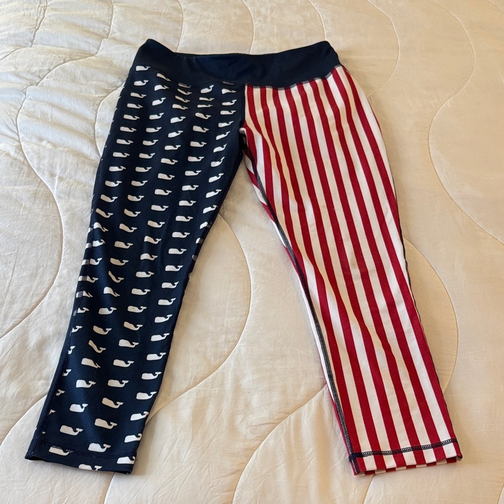 Vineyard Vines Navy and Red Striped Women's Pants
